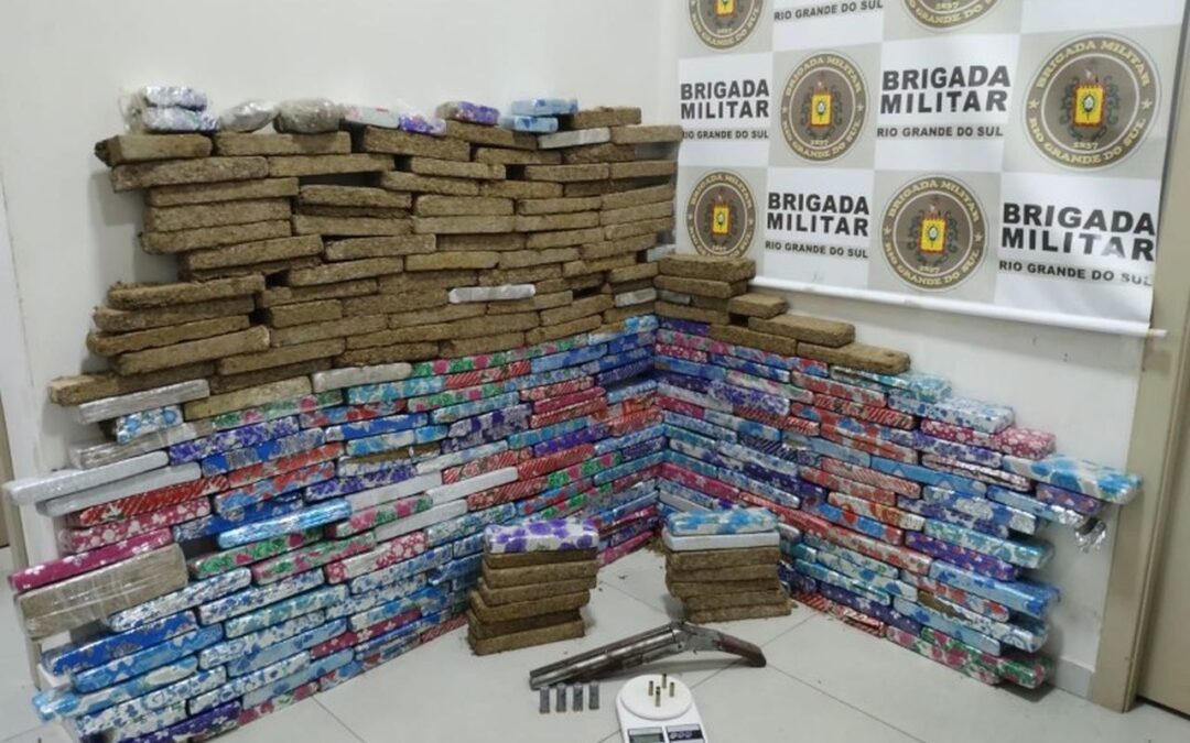 Brigada Militar apreende mais de 140 quilos de maconha