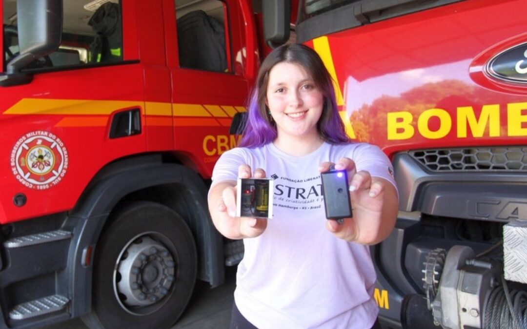 Estudante gaúcha cria dispositivo para localizar bombeiros em escombros