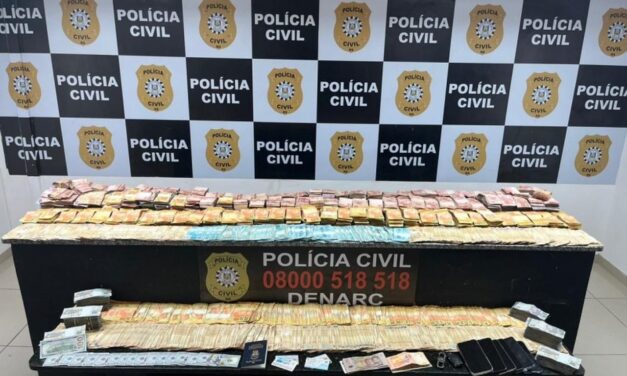 Polícia Civil apreende cerca de meio milhão de reais em operação contra o tráfico de drogas