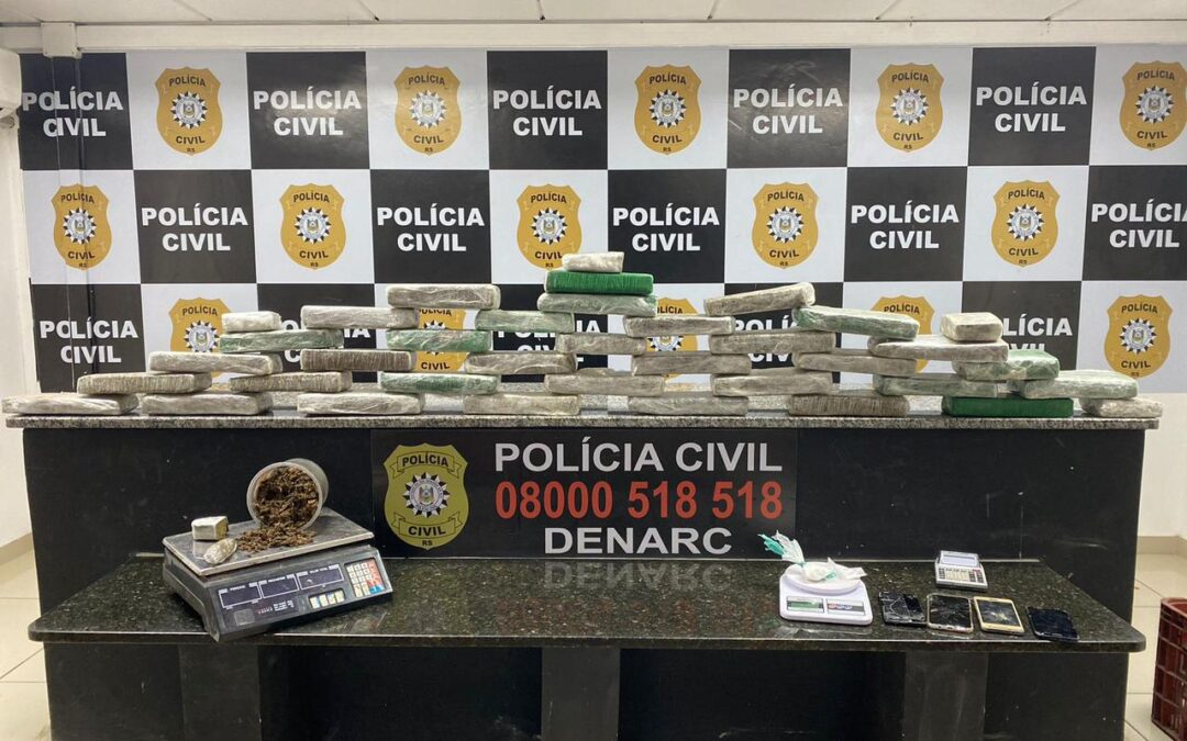 Polícia Civil apreende 29 quilos de maconha em Nova Santa Rita