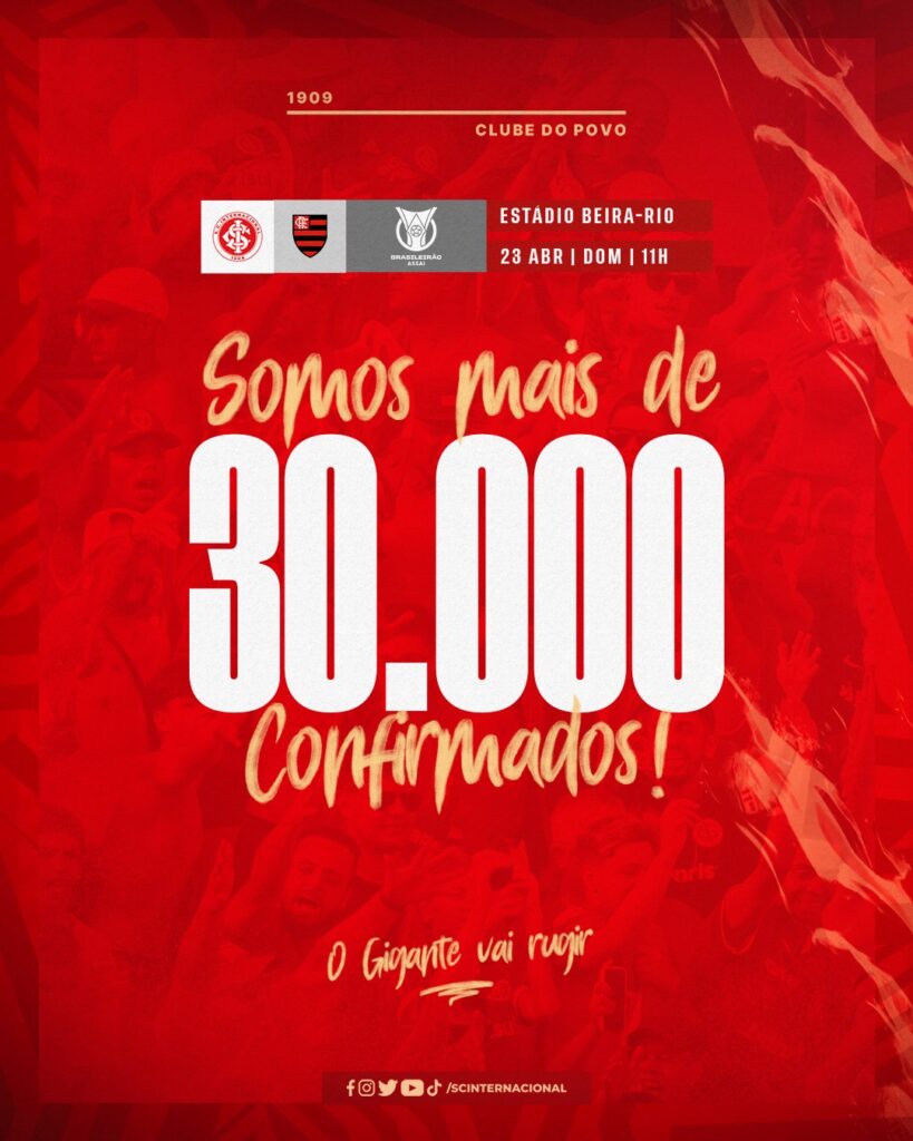 Venda de Ingressos Flamengo x Internacional - Fim de Jogo