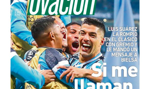 Golaço de Suárez repercute nas redes sociais e vira capa de jornal internacional