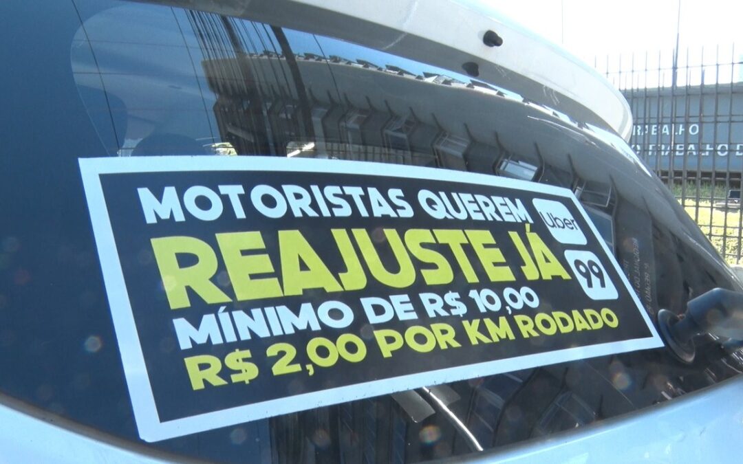 Motoristas de aplicativo fazem paralisação nesta segunda-feira