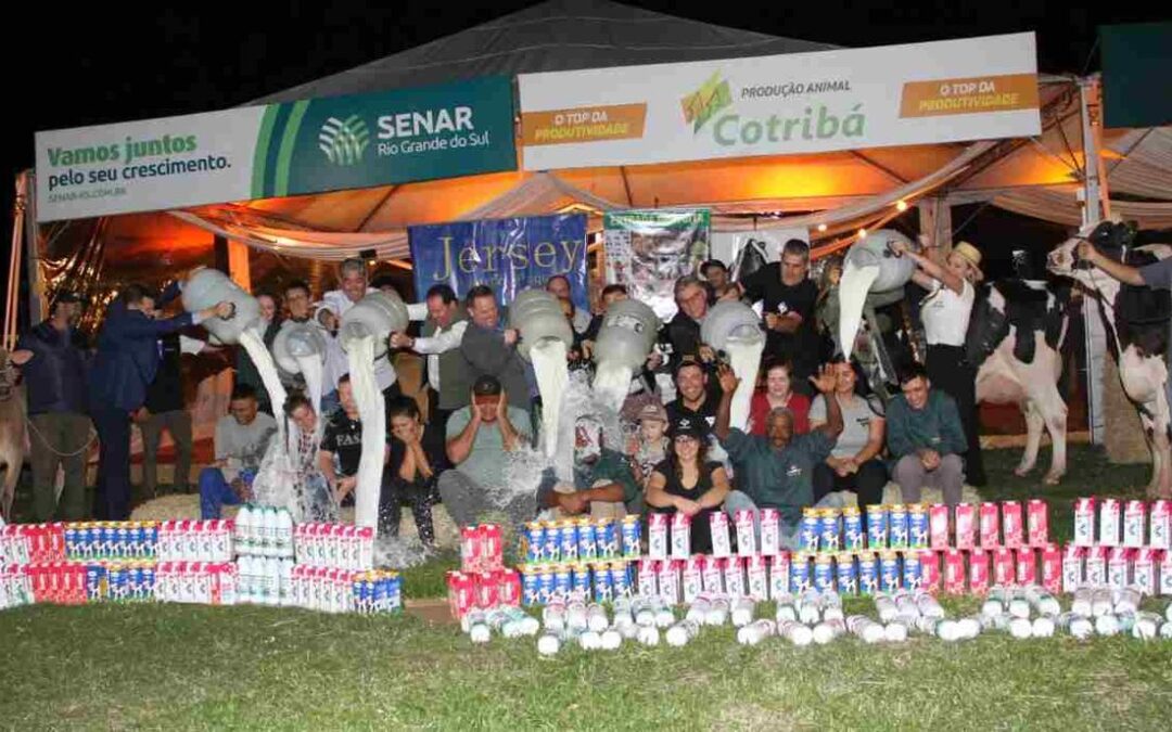 Vaca holandesa de Anta Gorda é a recordista de produção na Fenasul Expoleite