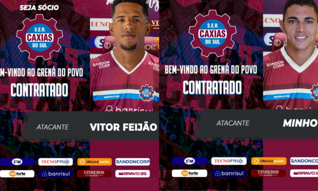 Caxias anuncia dois novos reforços ofensivos para a disputa da Série D