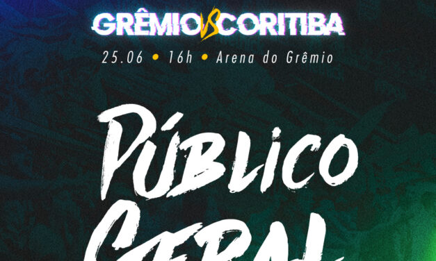 Venda de ingressos para Grêmio e Coritiba é aberta para público em geral