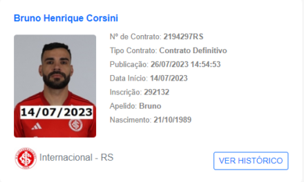 Bruno Henrique é regularizado no BID da CBF e pode estrear pelo Inter