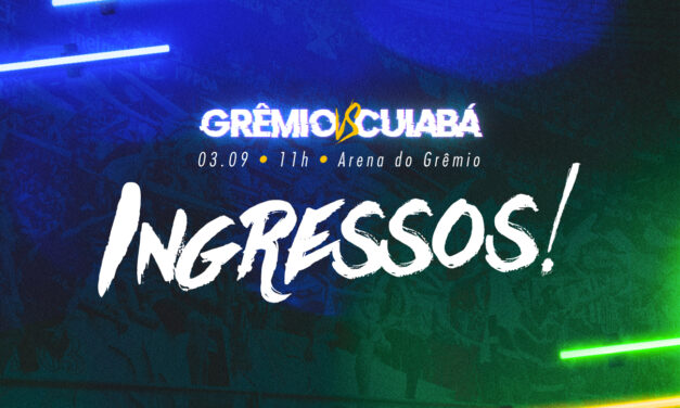 Grêmio inicia venda de ingressos para confronto com o Cuiabá na Arena