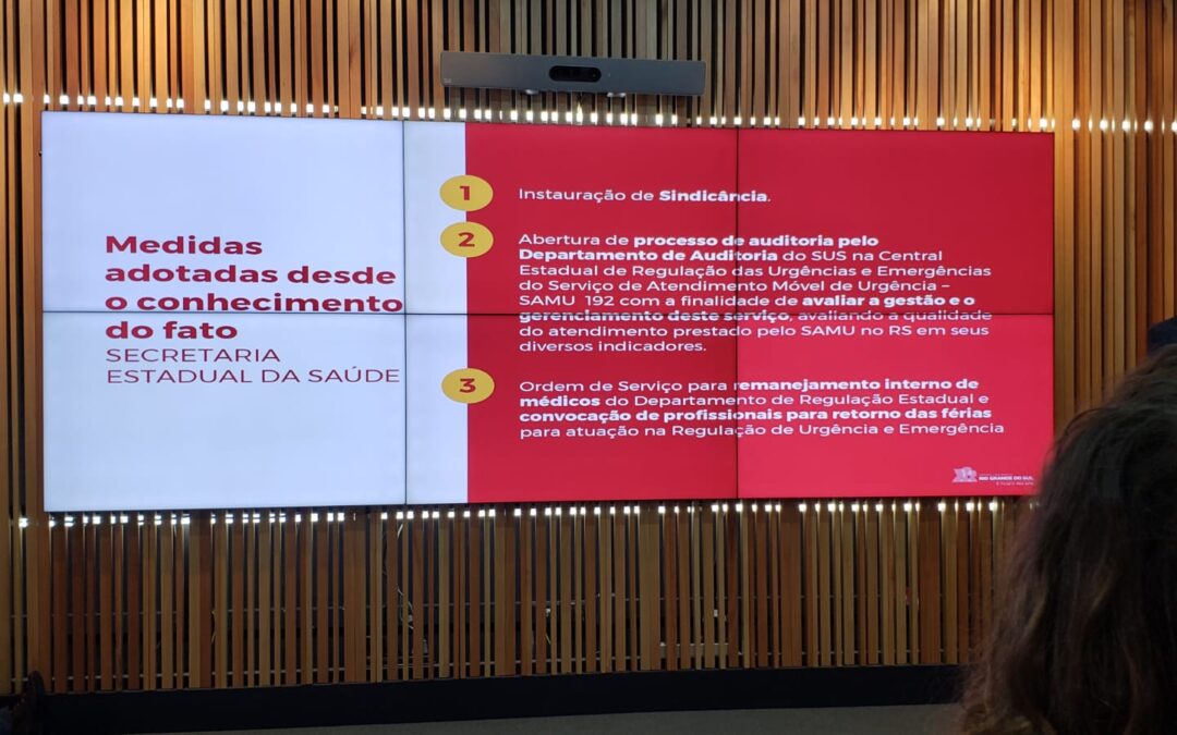Em coletiva, Governo do Estado anuncia medidas em resposta ao descumprimento de horário por médico do SAMU