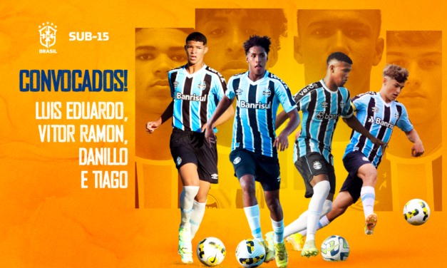 Seleção sub-15: Grêmio tem quatro atletas convocados para as disputas