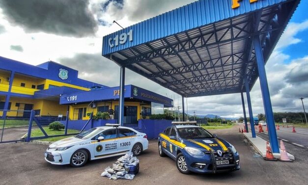 Mulher com quase sete quilos de maconha é presa pela BM e PRF em Osório