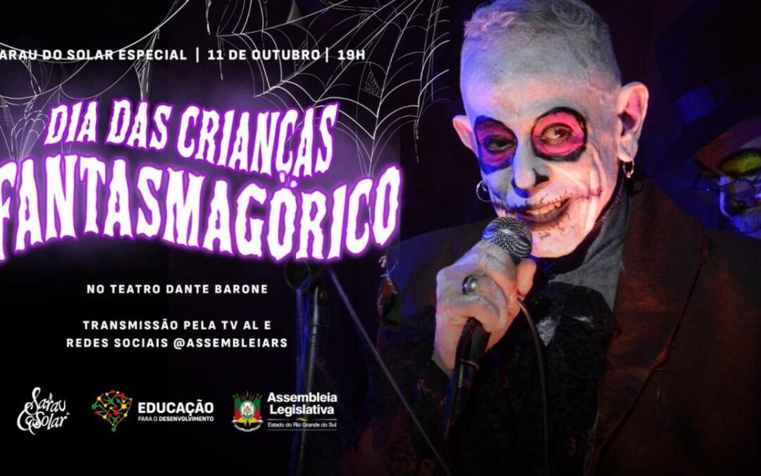Espetáculo Fantasmagórico – um Show do Além com Carlos Falcão é a estreia do Sarau Especial do Dia das Crianças