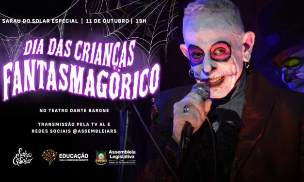 Espetáculo Fantasmagórico – um Show do Além com Carlos Falcão é a estreia do Sarau Especial do Dia das Crianças