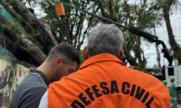 Equipes da prefeitura de Porto Alegre atuam na limpeza das ruas após estragos causados pelo temporal