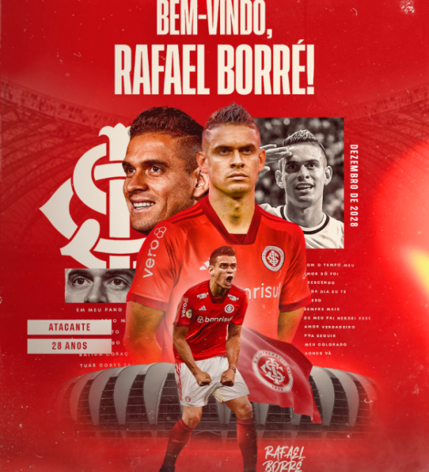 É do Inter! Rafael Borré assina com o Internacional até 2028