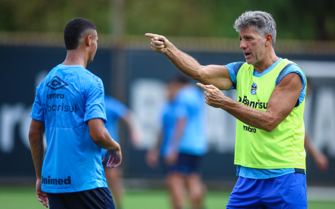 Renato treina time titular do Grêmio em Porto Alegre e diz que acompanhará Recopa “pela TV”