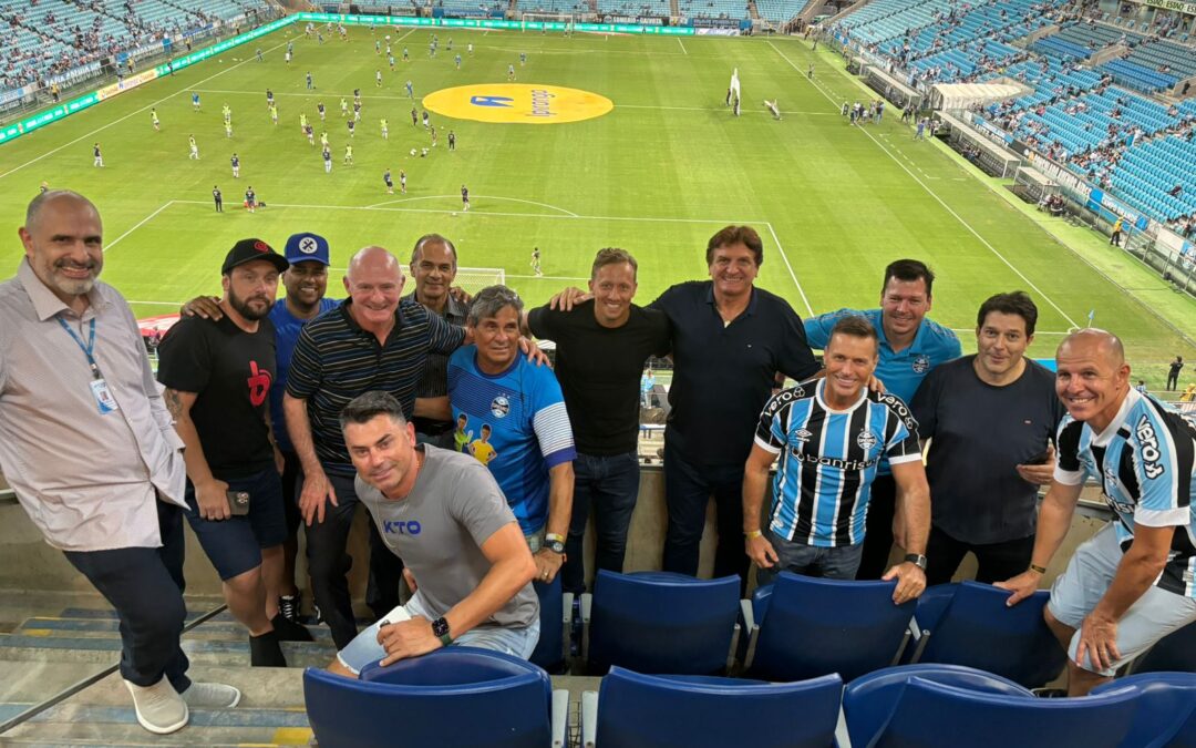 Ídolos do Grêmio estiveram na Arena para assistir jogo contra o Novo Hamburgo