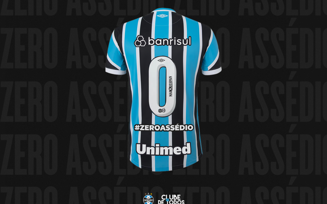 Grêmio promove ação contra assédio em partida contra o São Luiz