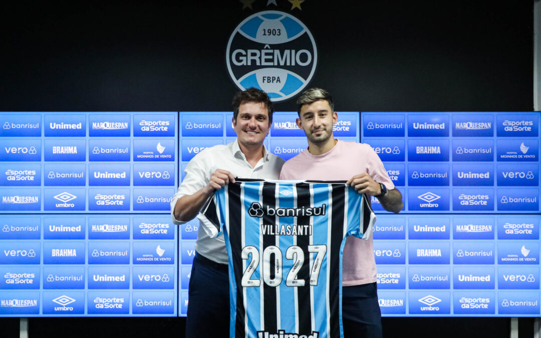 Grêmio anuncia renovação com Villasanti até 2027