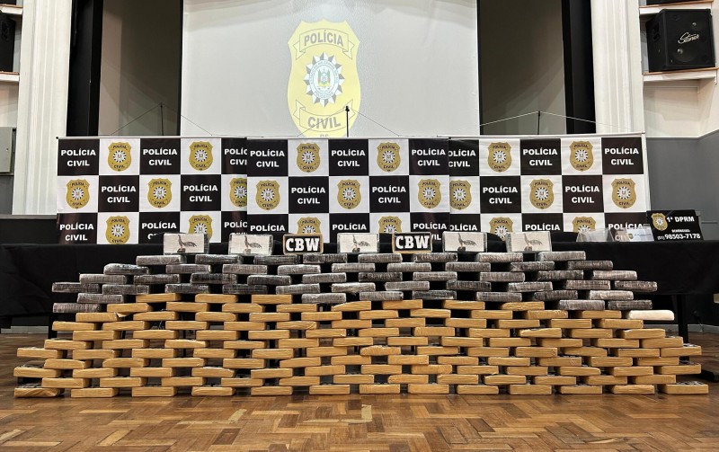 Polícia Civil apreende 182 quilos de drogas em Montenegro