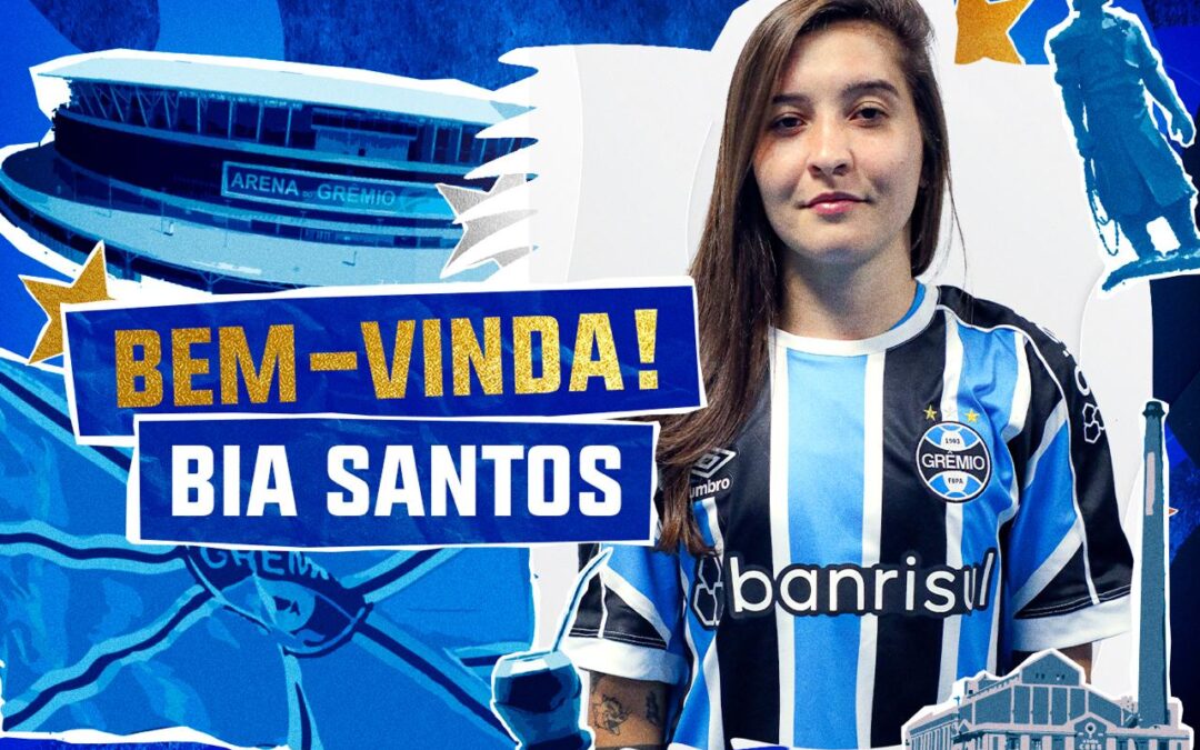 Gurias gremistas anunciam a contratação da meia Bia Santos