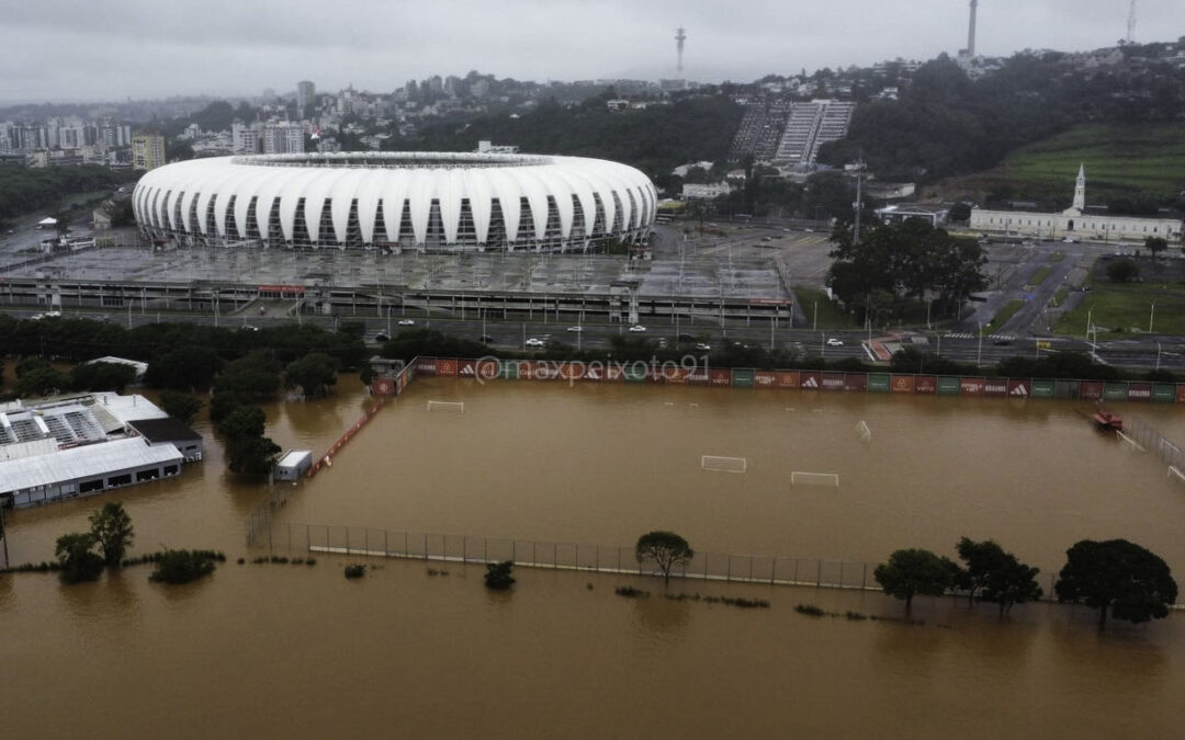CT do Internacional fica abaixo d’água por conta das chuvas