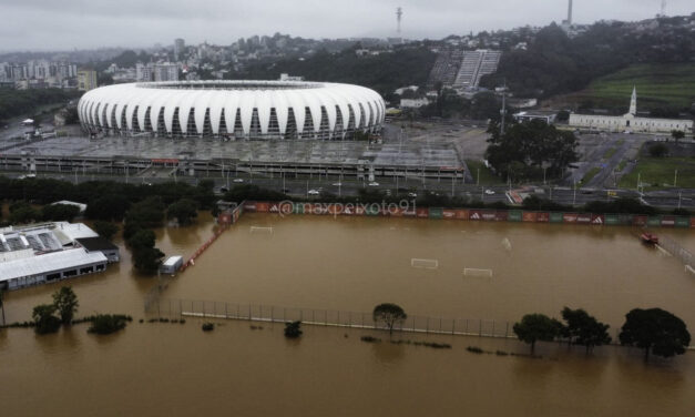 CT do Internacional fica abaixo d’água por conta das chuvas